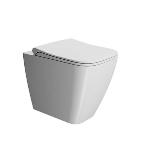 GSI Nubes Унитаз приставной 52x35 см безободковый, смыв swirlflush, цвет: белый матовый 961009
