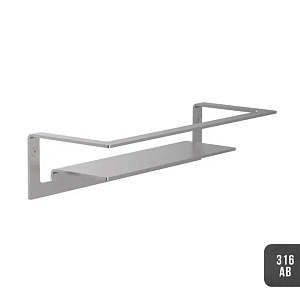 Almar Accessories Полка подвесная 30х7h см, цвет: brushed absolute black E300001.AB316