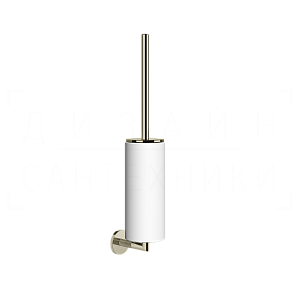 Gessi Ingranaggio Ершик для унитаза подвесной, с кермической колбой Neolite, цвет: white/nickel PVD 63819#720