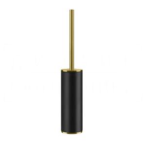 Gessi Inciso Ершик для унитаза напольный, с кермической колбой Neolite, цвет: black/gold brushed 58544#716
