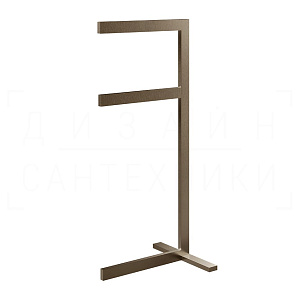 Gessi Inverso/Rettangolo Стойка напольная с двойным полотенцедерж., цвет: coffee bronze brushed PVD 20939#761