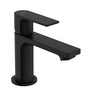 Hansgrohe Rebris E Смеситель для раковины однорычажный, с донным клапаном, цвет: матовый черный 72585670