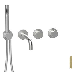 Almar Modular Round Термостат для ванны с изливомидушем, внешняя часть, цвет: brushed high brass E180135.HB316