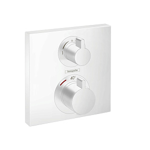 Hansgrohe Ecostat Square Термостат для душа встраиваемый на 2 потребителя, цвет: матовый белый 15714700