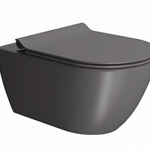 GSI Pura Унитаз подвесной 55x36 см безободковый, смыв swirlflush, цвет: bistro opaco 881516