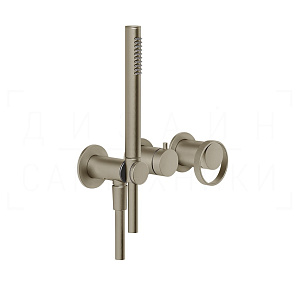 Gessi Anello Смеситель для душа встраиваемый, на 2 потр., внешняя часть, цвет: finox brushed nickel 63345#149