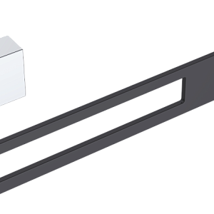 Boheme Q Полотенцедержатель 25 см, подвесной, цвет: chrome/black 10945-CR-B