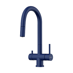 Omoikiri Akita-S-IB Смеситель для кухни с гибким изливом и возм. подкл. фильтр, Indigo Blue 4994438