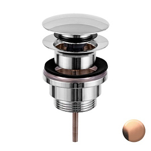 Remer Донный клапан Click-Clack, универсальный 1”1/4, цвет: rame spazzolato 905CCR114RP