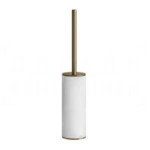 Gessi 316 Ершик для унитаза напольный, с кермич. колбой Neolite, цвет: white/deep bronze brushed PVD 54743#791