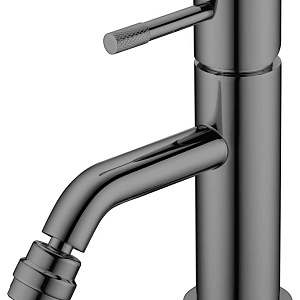 Boheme Uno Смеситель для биде, без донного клапана, цвет: shine gun metall 466-SGM