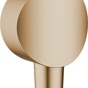 Hansgrohe FixFit S Шланговое подключение с клапаном обратного тока, цвет: шлифованная бронза 26453140