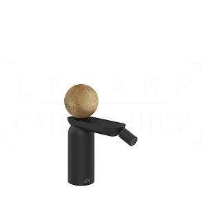 Gessi Perle Смеситель для биде, с донным клапаном, излив 12,1 см, цвет: matte black 74367#299