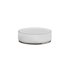 Gessi 316 Мыльница с керамической чашей Neolite, настольная, цвет: white/coffee bronze brushed PVD 54725#761