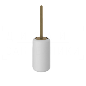 Gessi Goccia Ершик для унитаза напольный, с кермической колбой Gres, цвет: white/antique brass 38043#713