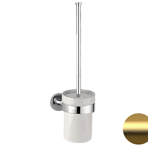 Remer Guest Ершик для унитаза подвесной, с керамической колбой, цвет: oro spazzolato GS66BG