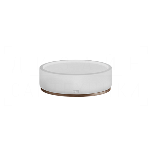Gessi 316 Мыльница с керамической чашей Neolite, настольная, цвет: white/copper brushed PVD 54725#708
