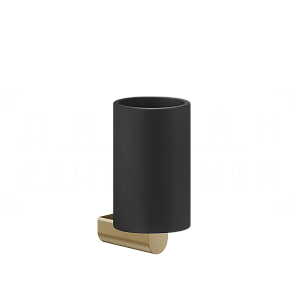 Gessi Rilievo Стакан подвесной, керамический Neolite, цвет: black/warm bronze brushed PVD 59508#726