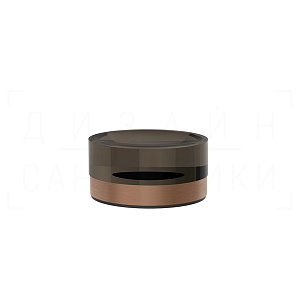 Gessi Perle Мыльница с стеклянной чашей, настольная, цвет: copper brushed PVD 74826#708
