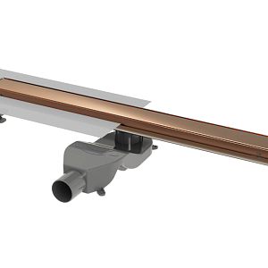 Boheme Premium Linear Трап линейный 80 см нерж. сталь, решетка с щелью для воды, цвет:copper brushed 982-80-CB