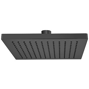 Remer Верхний душ 20x20 см, 1 режим, без кронштейна, цвет: cromo nero spazzolato 359SSCFP