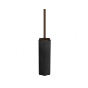 Gessi Ingranaggio Ершик для унитаза напольный, с кермической колбой Neolite, цвет: black/dark bronze 63744#845