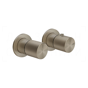 Gessi Habito Термостат для душа встраиваемый, на 2 потр., внешняя часть, цвет: finox brushed nickel 70634#149