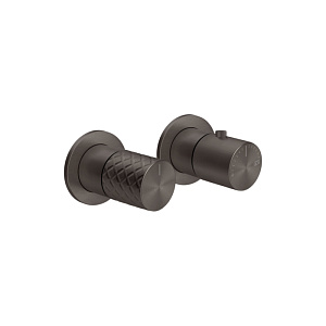 Gessi Habito Смеситель для душа термостат. на 2 потреб., встраиваемый, цвет: black metal brushed PVD 70134#707