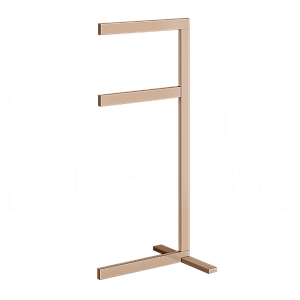 Gessi Inverso/Rettangolo Стойка напольная с двойным полотенцедержателем, цвет: copper PVD 20939#030