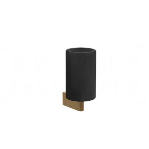 Gessi Origini Стакан подвесной, керамический Neolite, цвет: black/antique brass 66408#713