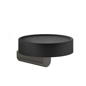 Gessi Rilievo Мыльница с керамической чашей Neolite, подвесная, цвет: black metal brushed PVD 59502#707