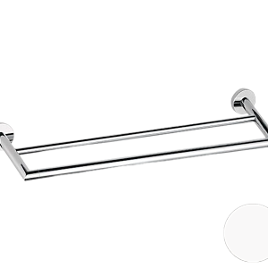 Remer Guest Полотенцедержатель двойной 64 см, подвесной, латунь, цвет: bianco opaco GS33BO