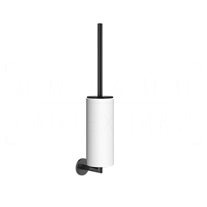 Gessi Ingranaggio Ершик для унитаза подвесной, с кермической колбой Neolite, цвет: white/matte black 63819#299