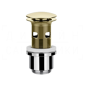 Gessi Донный клапан с переливом “Stop&Go”, цвет: brass PVD 01422#710