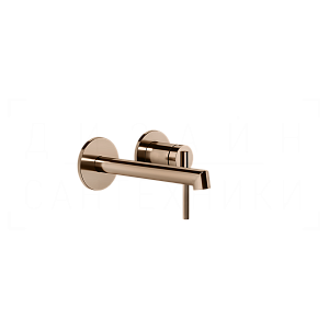 Gessi Ingranaggio Смеситель для раковины встраив., внеш. часть, излив 13-16 см, цвет: copper PVD 63581#030