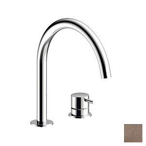 Almar Round Смеситель для раковины на 2 отверстия, без д/к, излив 22,1 см, цвет: PVD brushed copper E214005.CO