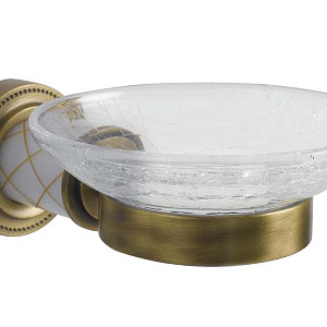 Boheme Murano Мыльница со стеклянной чашей, подвесная, цвет: bronze 10903-W-BR