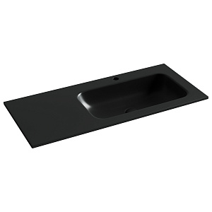 Ceramicanova Grace Раковина накладная 101х45,7 см, без перелива, цвет: черный матовый CN7015MB